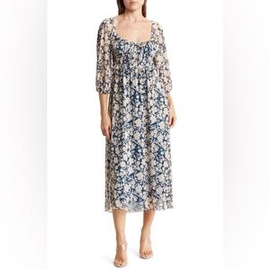 NWT DRA LOS ANGELES FLORAL MILKMAID MIDI DRESS ✨
